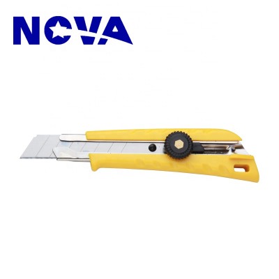 Best quality unique 18 mm stainless iron hand held snap blade utility knife hand tools